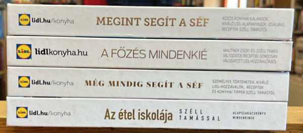 Mautner Zsfi - Szll Tams - 5 db Lidl szakcsknyv: Megint segt a sf, A fzs mindenki, Mg mindig segt a sf, Az tel iskolja, zek nyomban