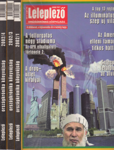 T�ke P�ter  (f�szerk.) - 3 db. Leleplez� (Orsz�gkr�nika k�nyv�js�g)- 2002. IV/1,3,4. sz�mok