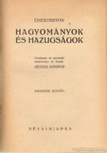 Hagyom�nyok �s hazugs�gok