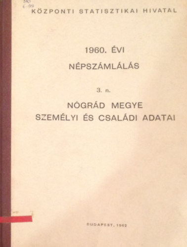 1960. vi npszmlls 3. n. - Ngrd megye szemlyi s csaldi adatai