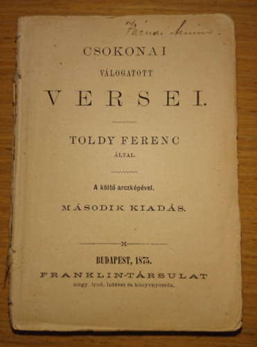 Csokonai vlogatott versei Toldy Ferenc ltal