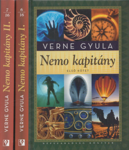 Nemo kapit�ny I.-II. (N�pszabads�g k�nyvek) 2db Verne Gyula k�nyv