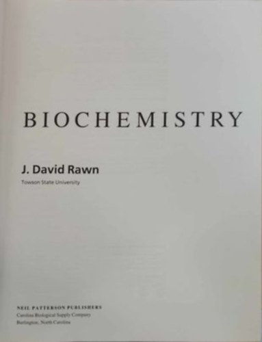 Biochemistry (Biokmia - angol nyelv)