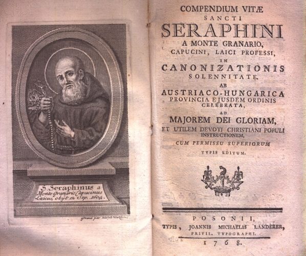 Compendium vitae sancti Seraphini a monte granario...