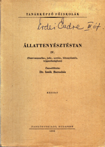 Dr. Istk Barnabs - llattenysztstan IV.