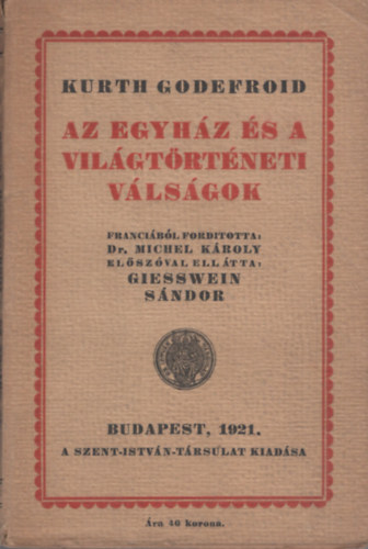 Az egyhz s a vilgtrtneti vlsgok
