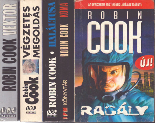5 db Robin Cook krimi: Vektor - V�gzetes megold�s - Rag�ly - K�ma - Hal�ltusa