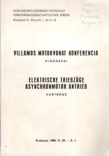 Villamos motorvonat konferencia el�ad�sai