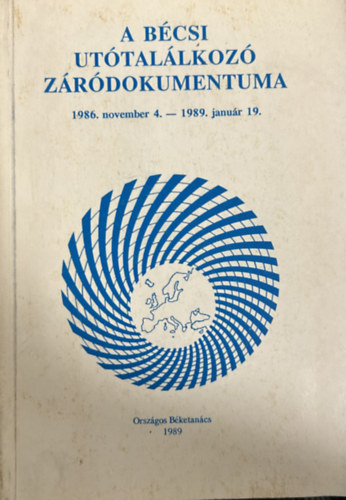 A b�csi �t�tal�lkoz� z�r�dokumentuma