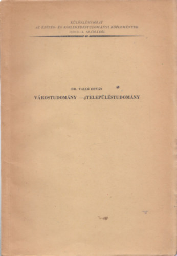 Vrostudomny - Teleplstudomny (Klnlenyomat az pts- s Kzlekedstudomnyi Kzlemnyek 1959/3-4. szmbl)