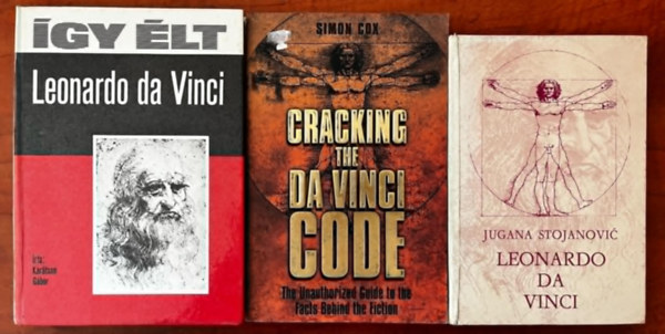 Simon Cox, Jugana Stojanovic Kartson Gbor  (ill.) - 3db knyv:gy lt Leonardo da Vinci+Leonardo da Vinci+Cracking the Da Vinci Code