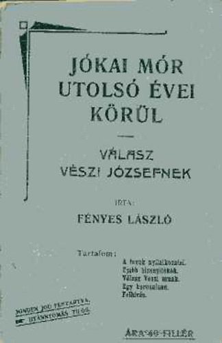 Jkai Mr utols vei krl