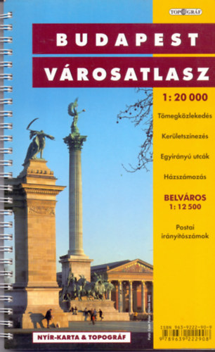 Budapest Vrosatlasz 1:20 000 (Belvros 1:12 500)