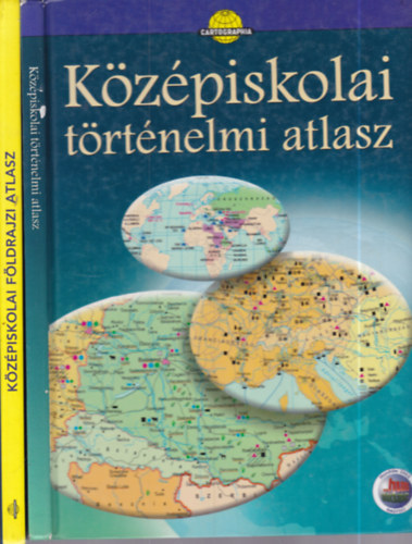 2 db. K�z�piskolai atlasz (T�rt�nelmi + F�ldrajzi)