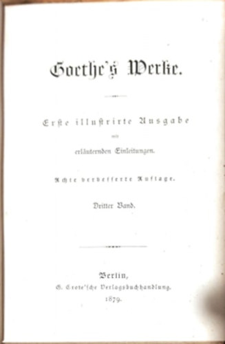 Goethe's Werke (3. Band)