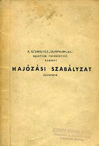 Hajzsi szablyzat kivonata