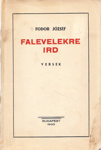 Falevelekre rd (versek)