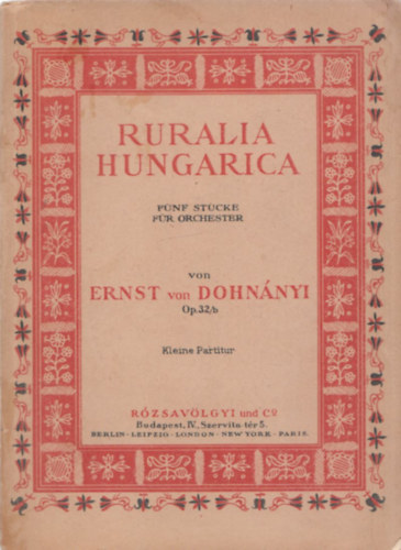 Ruralia hungarica Op. 32/b