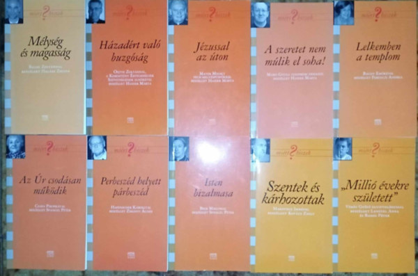 "Mirt hiszek?" teolgiai knyvcsomag (10db) Mlysg s magassg / Hazdrt val buzgsg / Jzussal az ton / A szeretet nem mlik el soha! / Lelkemben a templom / Az r csodsan mkdik / Prbeszd helyett prbeszd / Isten b