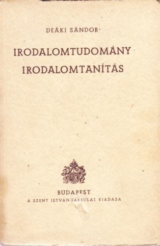 Irodalomtudom�ny, irodalomtan�t�s