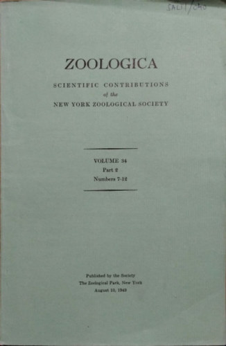 Jocelyn Crane et al. - Zoologica, vol. 34., pt. 2, nos. 7-12