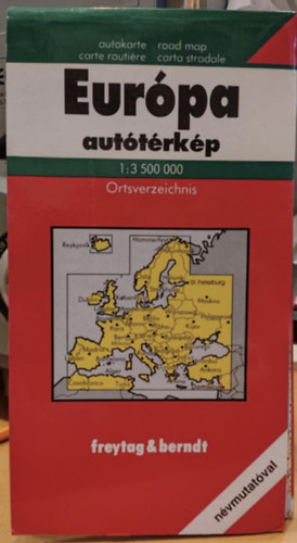 Eurpa auttrkp 1:3500000 Ortsverzeichnis