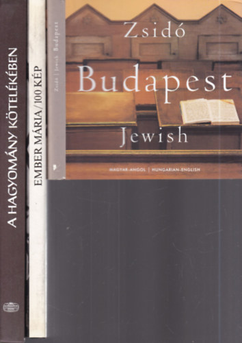 3 db. judaika (Zsid Budapest (magyar-angol nyelv) + 100 kp + A hagyomny ktelkben)