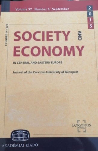 Cs�ki Csaba  (szerk.) - Society and economy in central and eastern Europe 2015/3