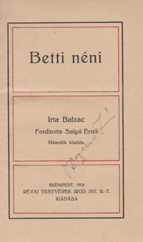 Honor de Balzac - Betti nni