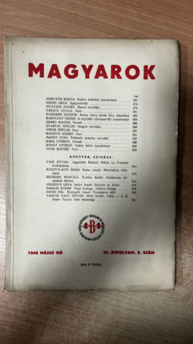Magyarok 1948 m�jus h�  - IV. �vfolyam 5. sz�m