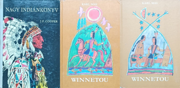 2 db indinos knyv: Nagy indinknyv + Winnetou I-II (2 m 3 ktetben)