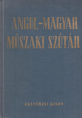 Angol-magyar m�szaki sz�t�r
