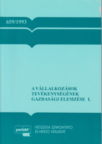 Sndor Lszln - Sztan Imre - Br Tibor - A vllalkozsok tevkenysgnek gazdasgi elemzse I.