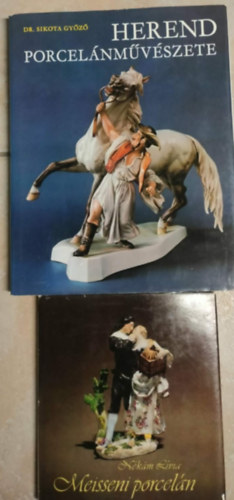 2db porcel�n m�v�szeti m� - Herend porcel�nm�v�szete + Meisseni porcel�n