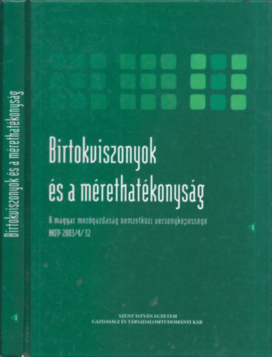 Birtokviszonyok s a mrethatkonysg