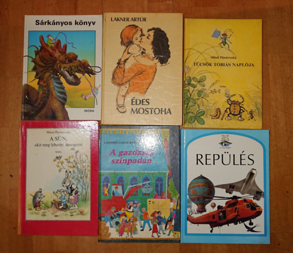6 nagyalak� klasszikus gyerekk�nyv: S�rk�nyosk�nyv, A s�n, akit meg lehetett simogatni, A gazdas�g sz�npad�n, Rep�l�s, T�cs�k T�bi�s napl�ja, �des mostoha