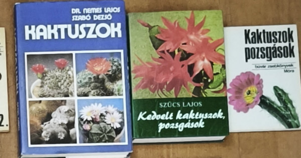 2db kaktuszokkal, pozsg�sokkal kapcsolatos k�nyv + aj�nd�k m� - Kaktuszok, Kedvelt kaktuszok, pozsg�sok + Kaktuszok, pozsg�sok-B�v�r zsebk�nyvek