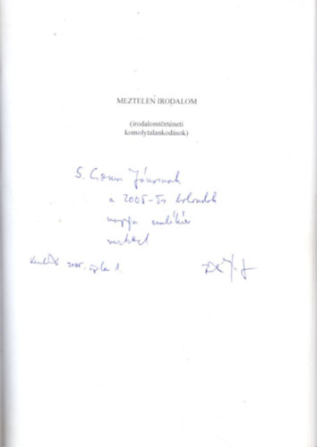 Meztelen irodalom - dediklt