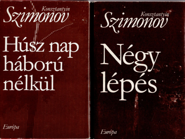 2 db Szimonov knyv  (  Ngy lps+ Hsz nap hbor nlkl )