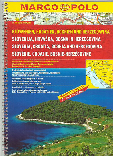 Slowenien - Kroatien - Bosnien und Herzegowina. MARCO POLO Reiseatlas 1:300 000
