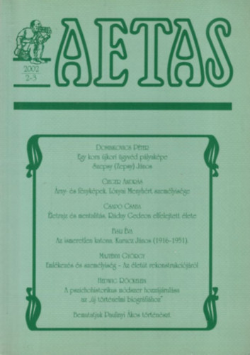 Aetas Trtnettudomnyi folyirat 2002/2-3