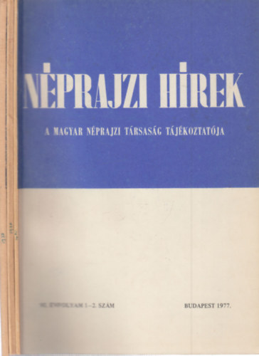 Nprajzi hrek 1977/1-6. (teljes vfolyam, 3 db. lapszm)