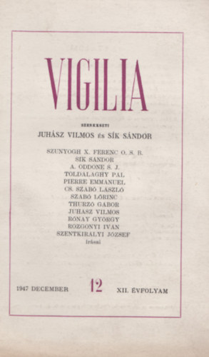 Vigilia 1947 december 12, XII. vfolyam