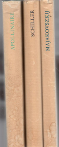 3 db Lyra Mundi versek: Majakovszkij versek +Schiller versei +Apollinaire versei