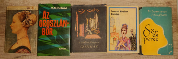 5 kiv�l� k�nyv W. S. Maughamt�l: Akkor �s most, Az oroszl�nb�r, Catalina, S�r �s perec, Sz�nh�z