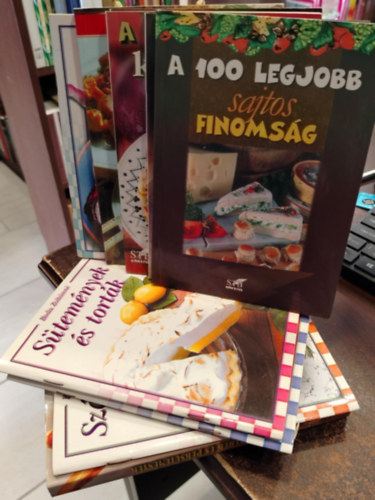 KNYVMENT AJNLAT 10 DB Gasztronmia.A 100 legjobb kposzts finomsg+ A 100 legjobb trk recept+ Knai konyha+ Halbl kszlt telek+ Szrnyasbl kszlt telek+ Hzi kenyerek s pkstemnyek+ A 100 legjobb sajtos finoms