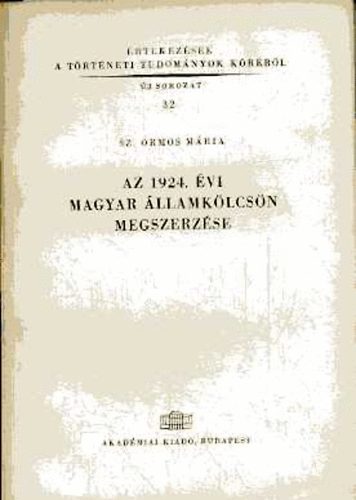 Az 1924. vi magyar llamklcsn megszerzse