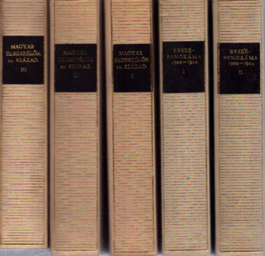 T�bb szerz� - 5 db a Magyar Remek�r�k sorozatb�l: Essz�panor�ma 1900-1944. I-II. - Magyar elbesz�l�k 20. sz�zad I-III.