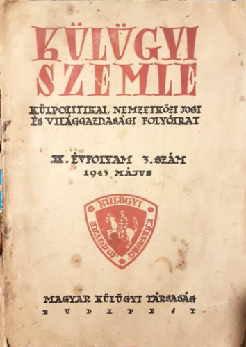 K�l�gyi Szemle 1943 XX. �vfolyam 3. sz�m