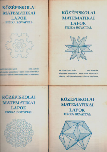 Kzpiskolai matematikai lapok fizika rovattal (1986. 1-10. szm - 5. szm hinyzik.)